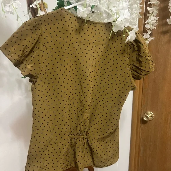 Madewell Brown Polka Dot Blouse - Picture 7 of 8